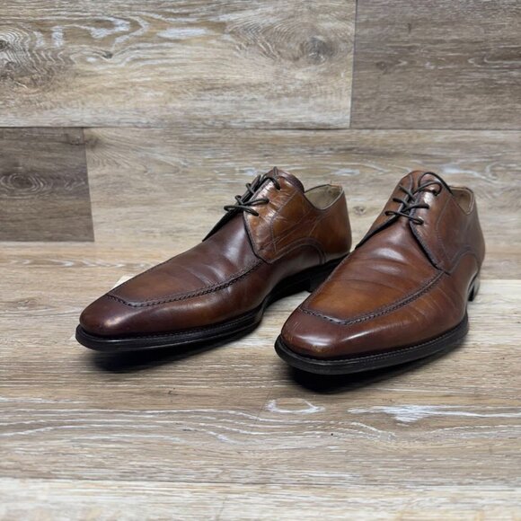 Magnanni Brown Leather Lace Up Oxfords Men's Size 10.5 - Picture 1 of 8